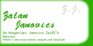 zalan janovics business card